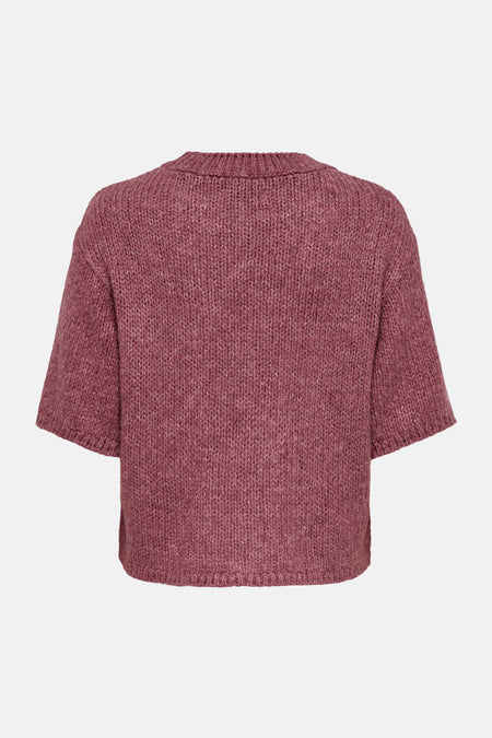 Pull col rond rose foncé JDY, vue de dos