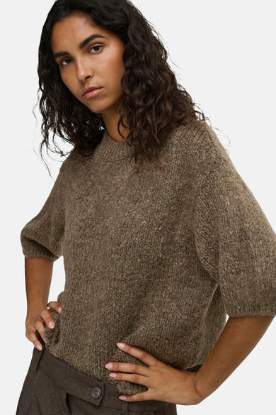Pull col rond beige - JDY