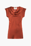Blouse &agrave; manches courtes - brun