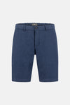 Short bleu de FYNCH-HATTON, uni avec une texture subtile et une coupe classique.
