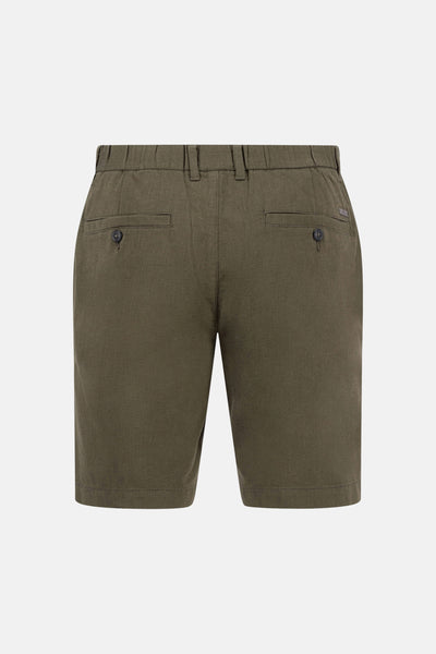 Short kaki de FYNCH-HATTON, avec poches arrière boutonnées et passants de ceinture à la taille.