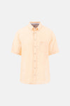 Chemise orange à manches courtes par FYNCH-HATTON, avec une poche poitrine discrète.