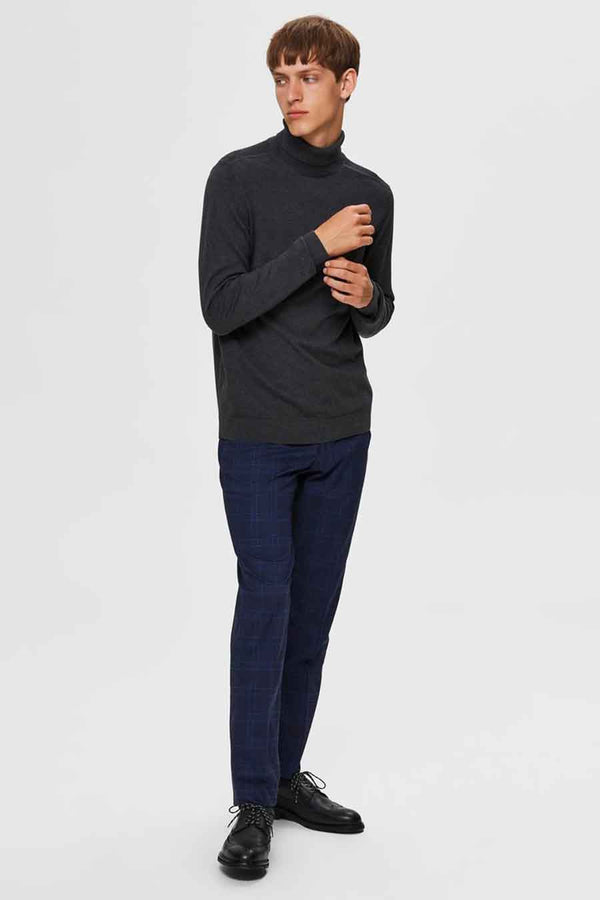 Pull col roulé Gris - SELECTED