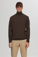 Pull col roulé Brun - SELECTED