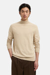 Pull met rolkraag - beige