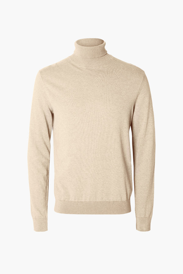 Pull col roulé Beige - SELECTED