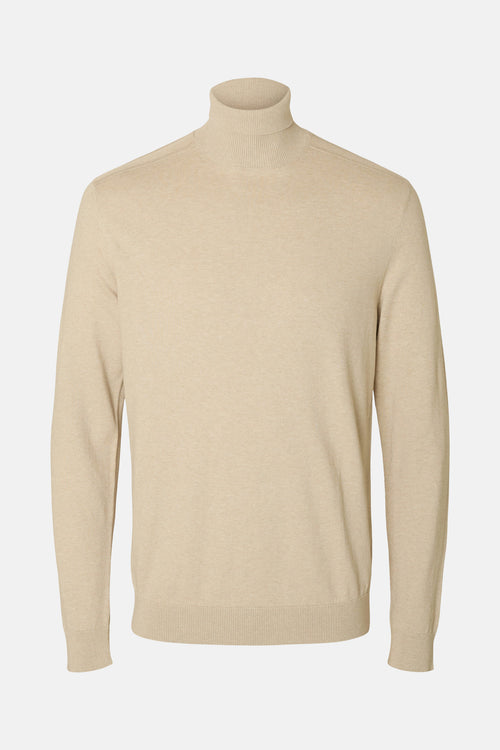 Pull col roulé Beige - SELECTED
