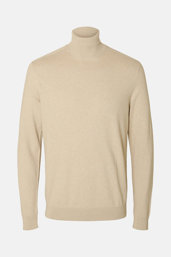 Pull col roulé Beige - SELECTED