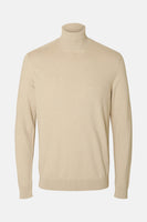 Pull col roulé Beige - SELECTED