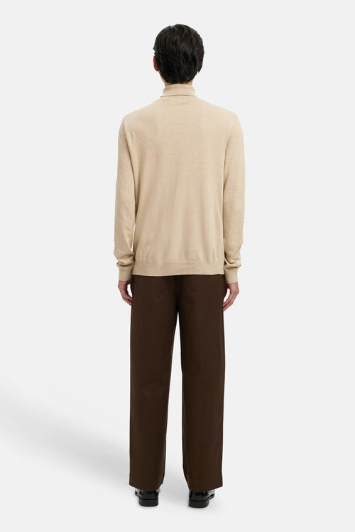 Pull col roulé Beige - SELECTED