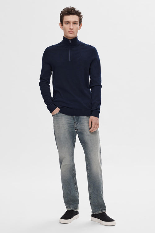 SLHBERG HALF ZIP CARDIGAN NOOS