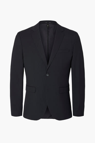 Blazer bleu van SELECTED, avec poche poitrine et fermeture boutonnée.