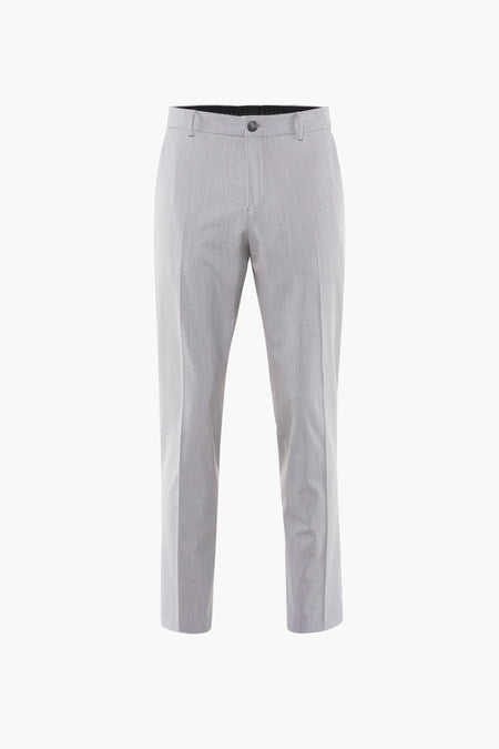 Pantalon de costume gris clair mélangé par SELECTED, coupe droite, texture subtile, vue frontale