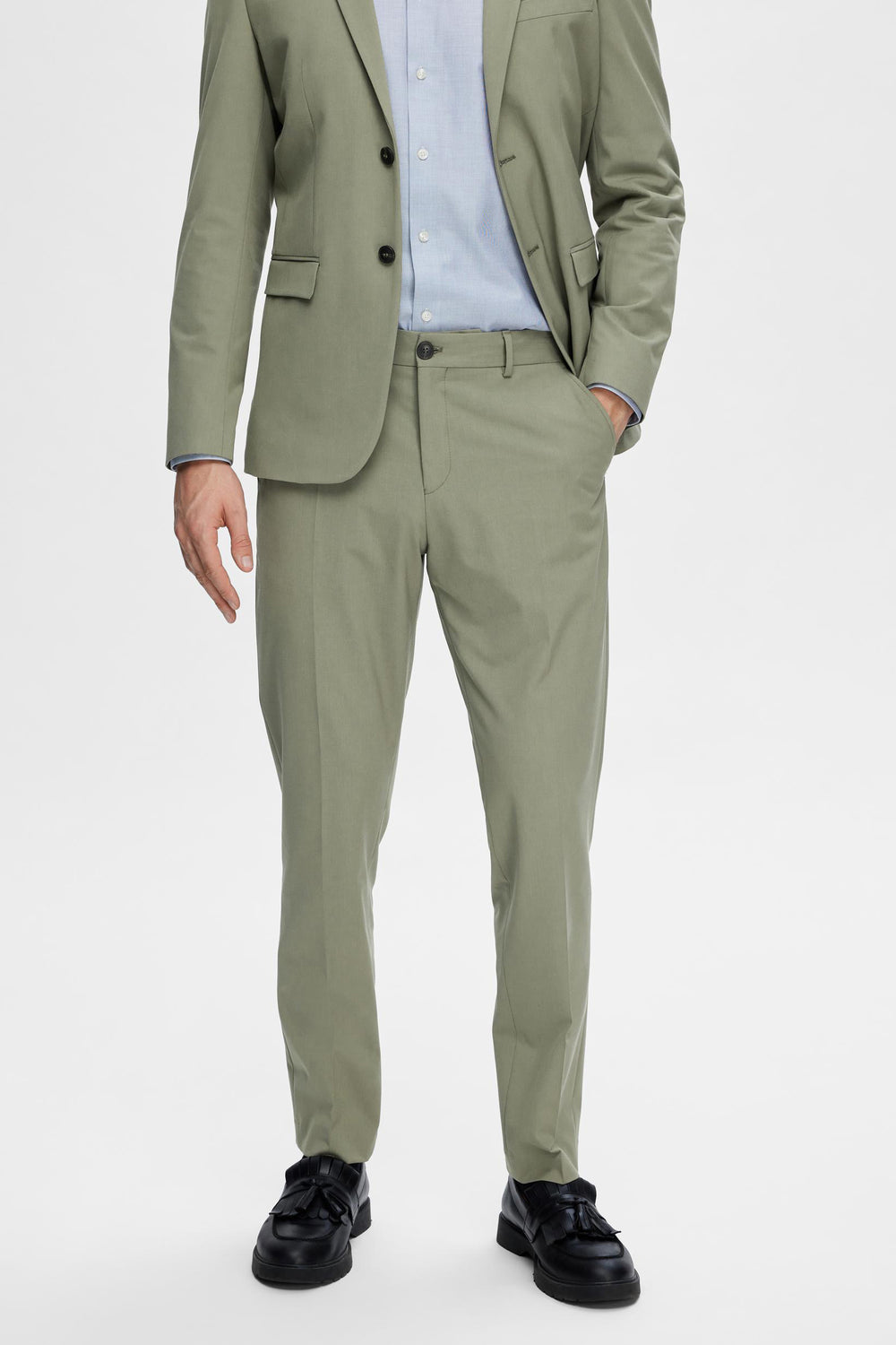 Pantalon de costume Vert - SELECTED
