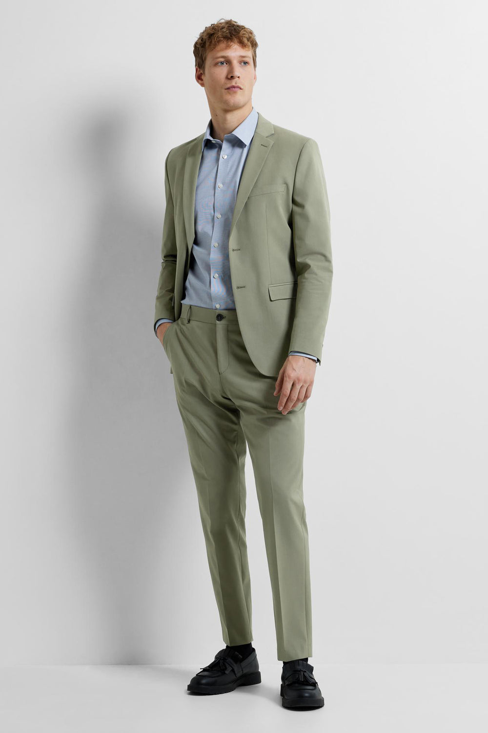 Pantalon de costume Vert - SELECTED