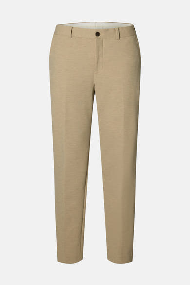 Bruine SELECTED pantalon de costume, coupe droite, avec bouton et poches.