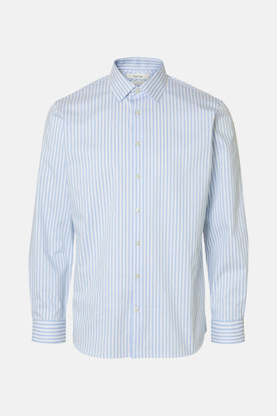 Chemise à manches longues bleue à rayures par SELECTED