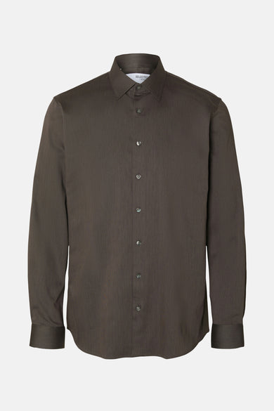 Hemd met lange mouwen - Bruin