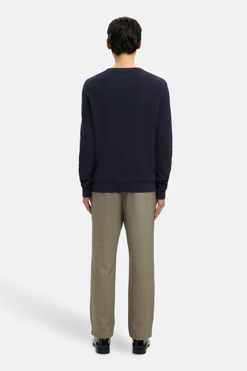 Pull met ronde hals - Donkerblauw