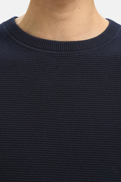 Pull met ronde hals - Donkerblauw