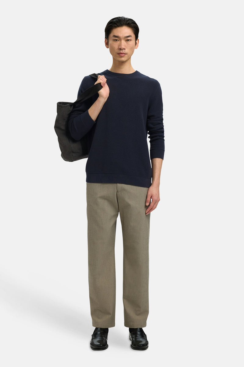 Pull met ronde hals - Donkerblauw