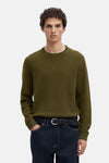 Trui met ronde hals khaki - SELECTED