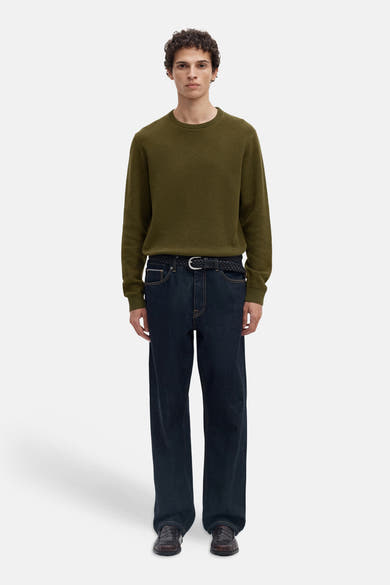 Trui met ronde hals khaki - SELECTED