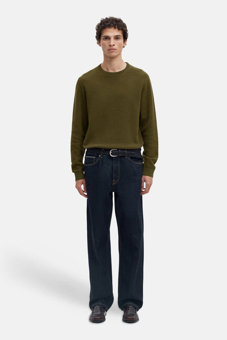 Trui met ronde hals khaki - SELECTED