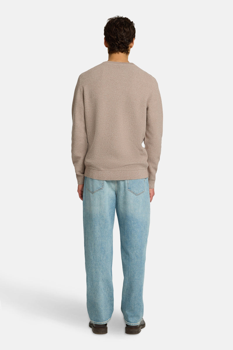 Trui met ronde hals bruin - SELECTED