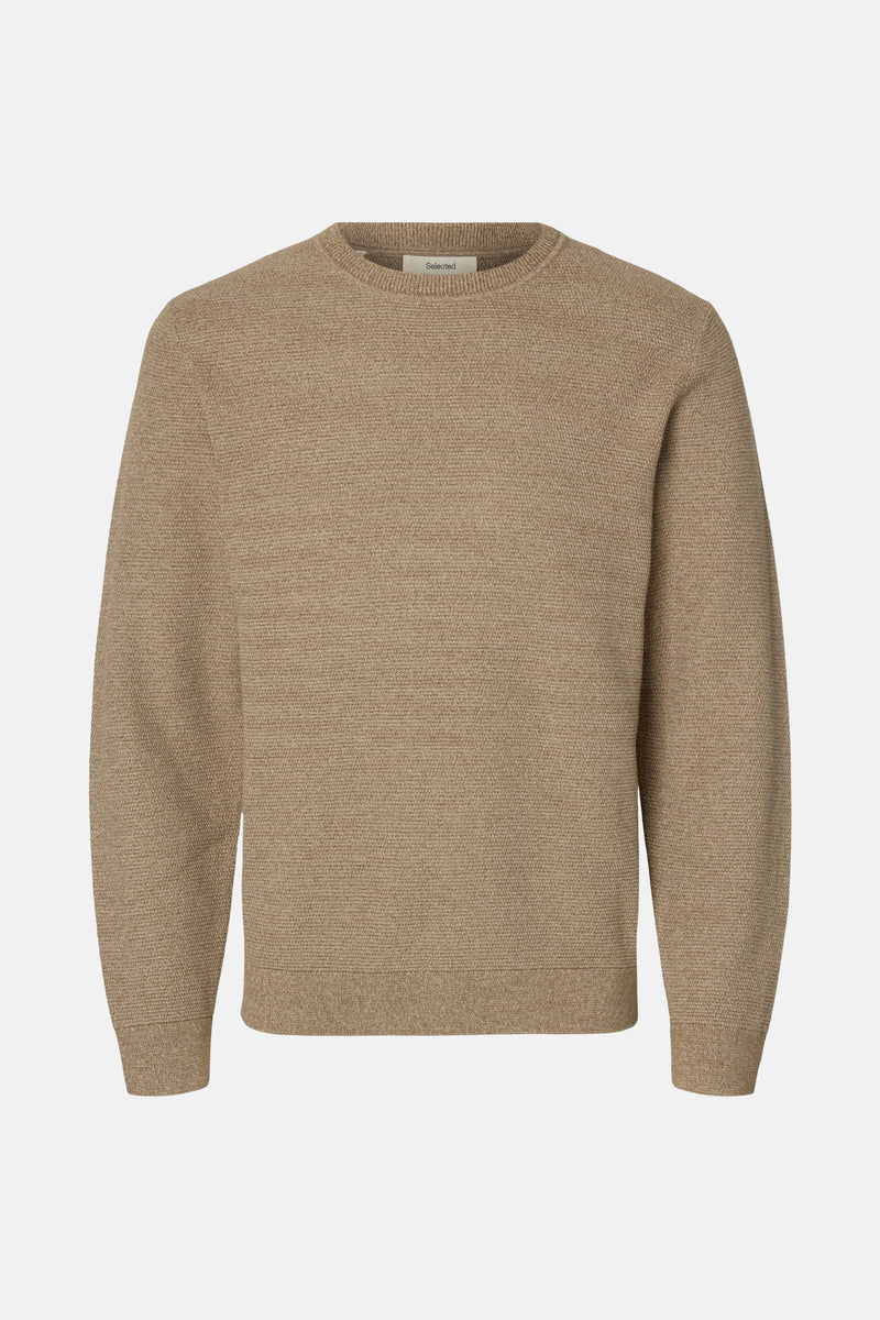 Trui met ronde hals bruin - SELECTED