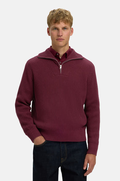 Pull col roulé rouge - SELECTED