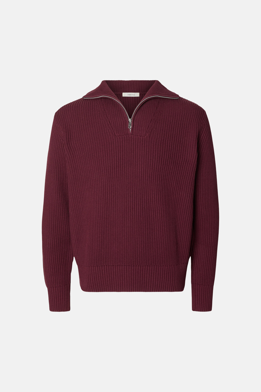 Pull col roulé rouge - SELECTED