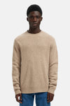 Pull col rond beige - SELECTED