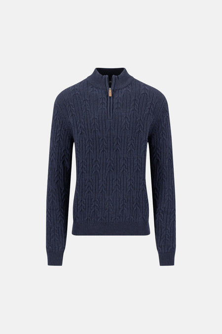 Pull met rolkraag - blauw