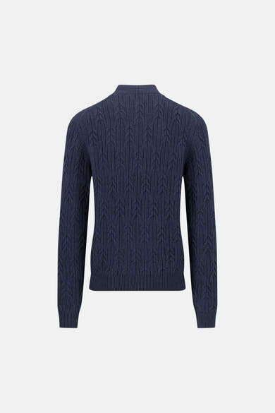 Pull col roulé bleu - FYNCH-HATTON