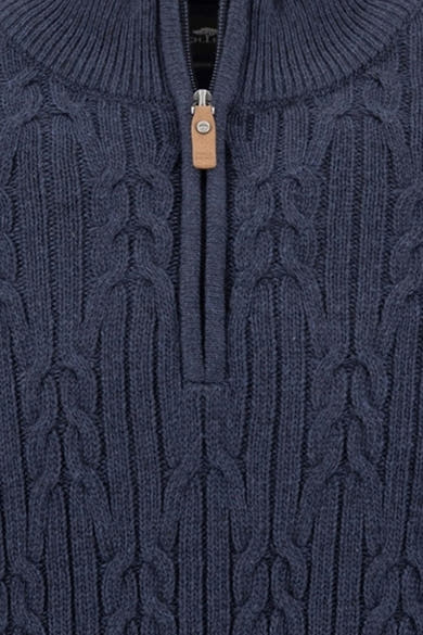 Pull col roulé bleu - FYNCH-HATTON