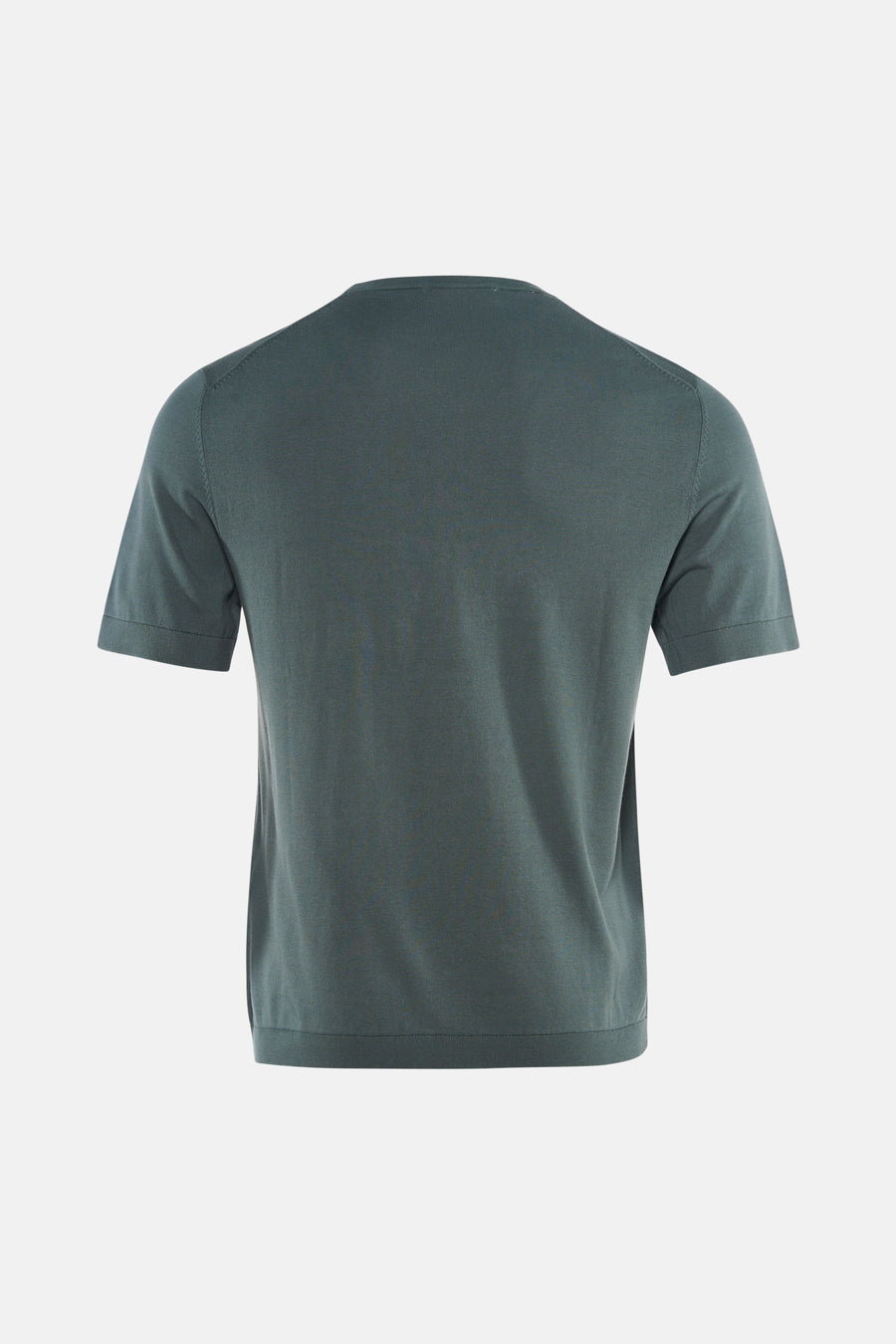 Pull vert de SELECTED à manches courtes, en maille fine, vue de dos.