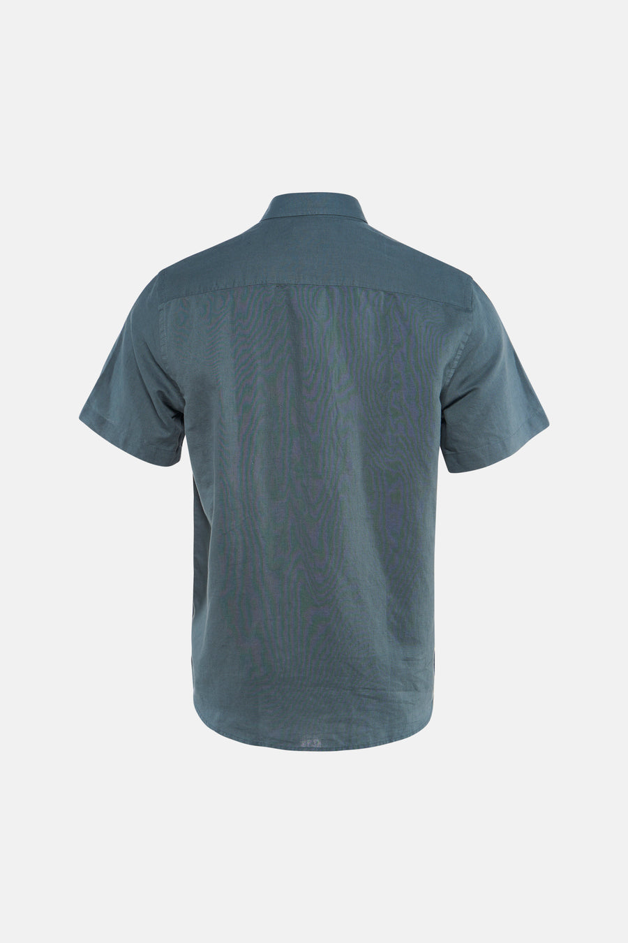 Chemise à manches courtes vert foncé de SELECTED, vue de dos, coupe décontractée et tissu texturé.