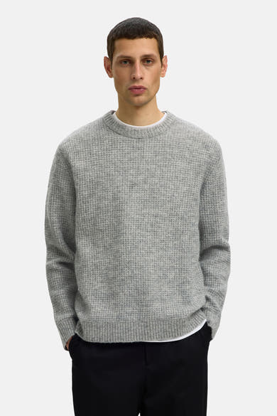 Pull O-hals - Light Grey Melange