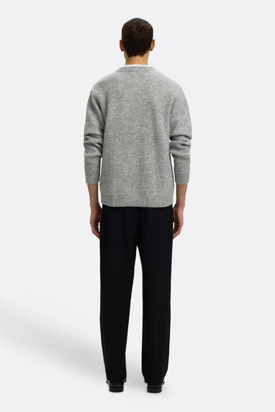 Pull O-hals - Light Grey Melange