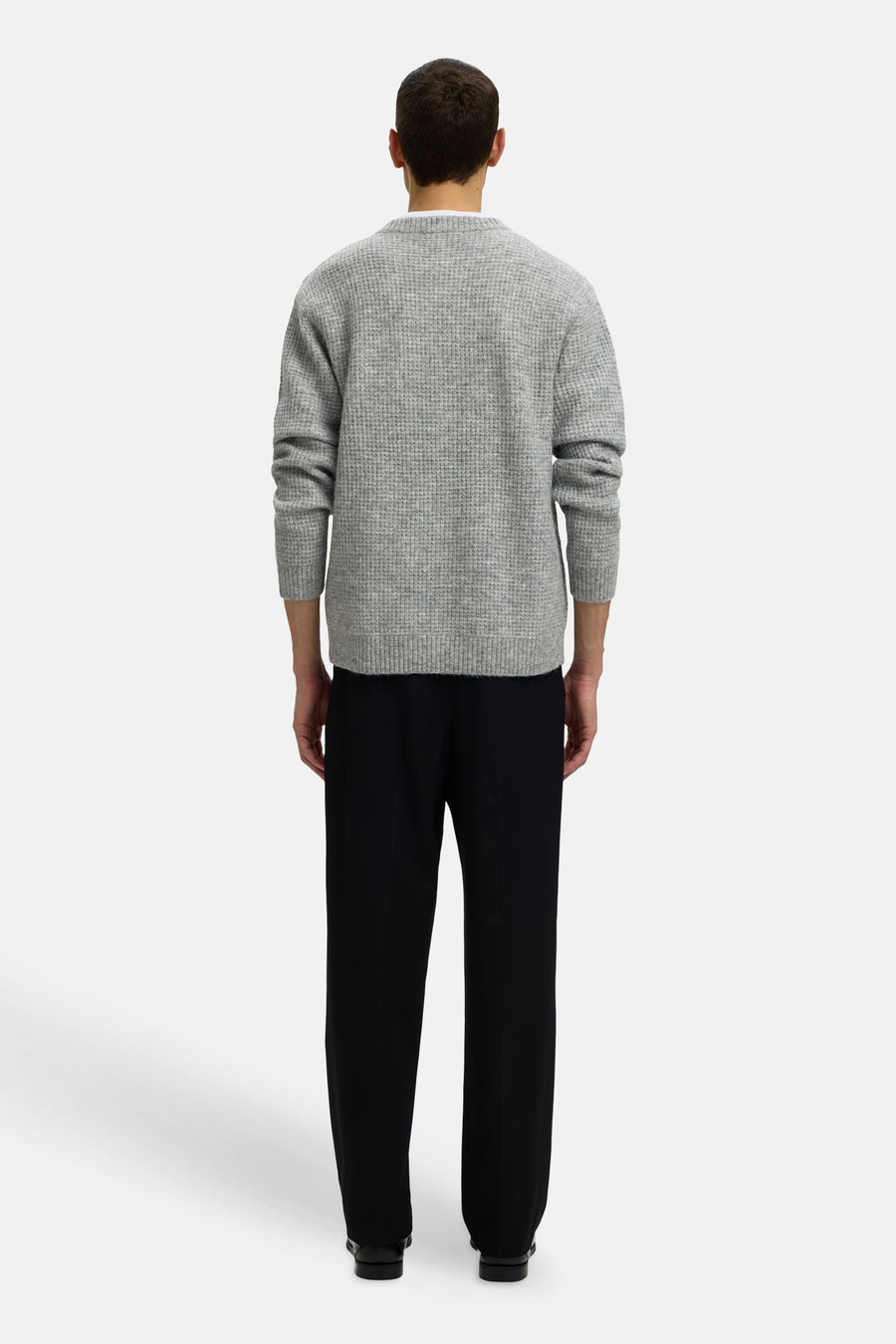 Pull O-hals - Light Grey Melange
