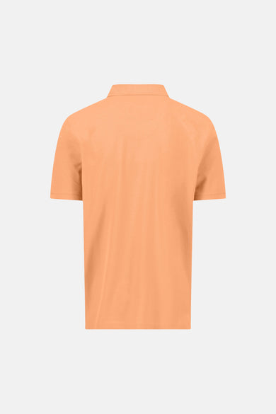 Polo orange de FYNCH-HATTON, avec un col classique et une coupe régulière, vue de dos.