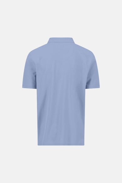 Polo bleu de FYNCH-HATTON, vue arrière, avec col classique et manches courtes.
