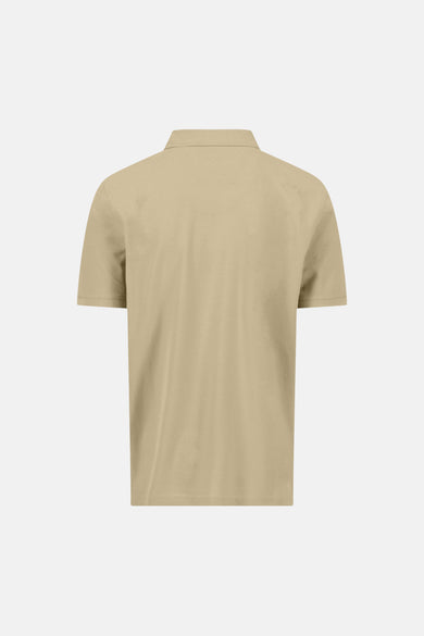 Polo kaki de FYNCH-HATTON, vue arrière, avec une texture subtile et coupe classique.