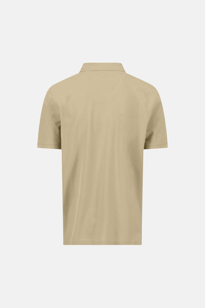 Polo kaki de FYNCH-HATTON, vue arrière, avec une texture subtile et coupe classique.