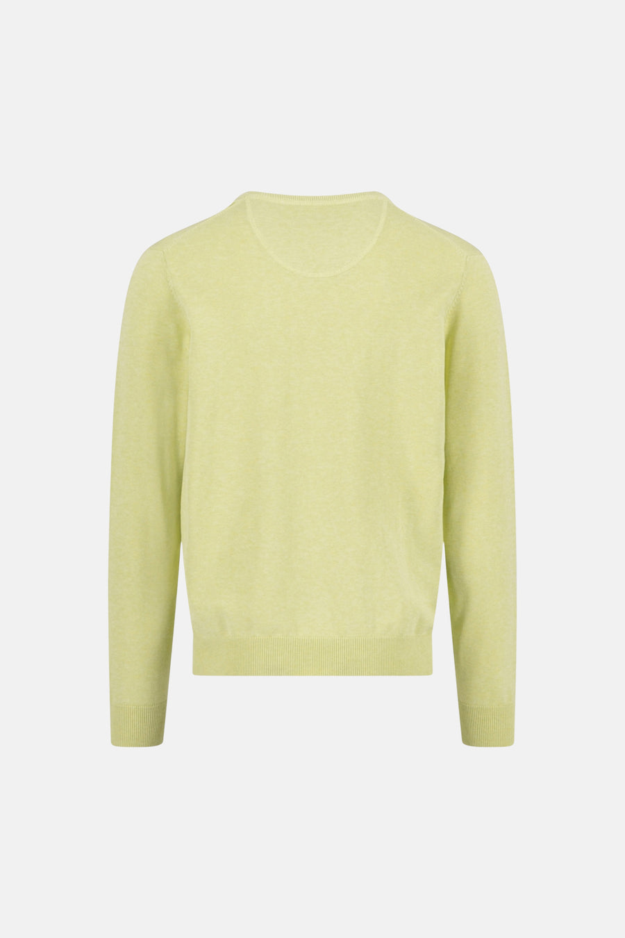 Pull col V vert de FYNCH-HATTON, en tricot fin et léger, à manches longues.