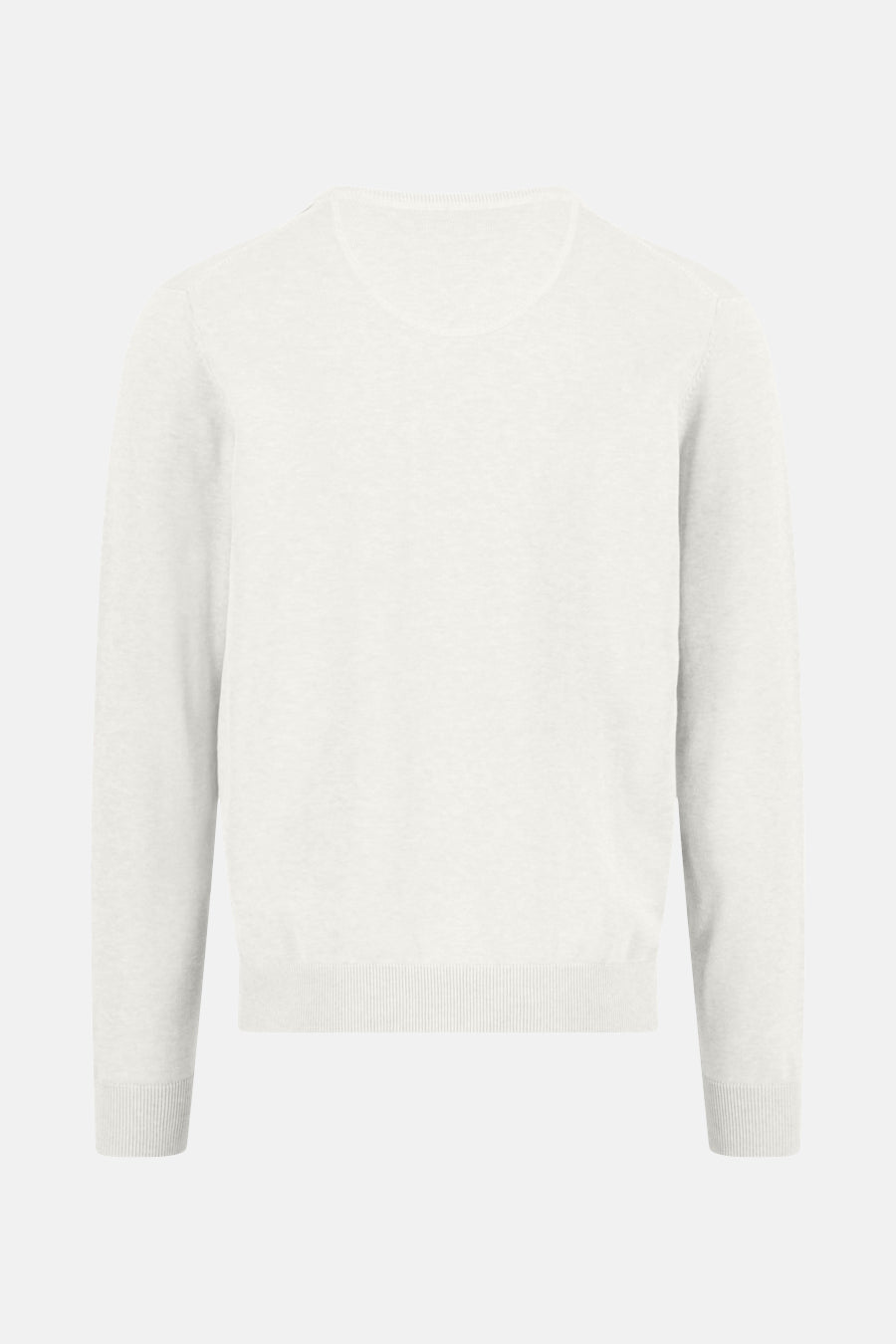 Pull à col en V écru de FYNCH-HATTON, en maille fine et légère.