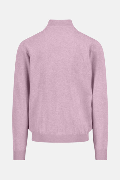 Pull à col roulé rose de FYNCH-HATTON, vue arrière sur fond uni.