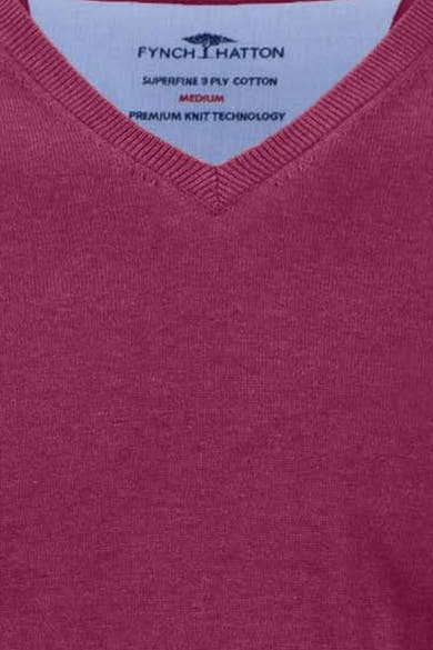 Trui met V-hals roze - FYNCH-HATTON