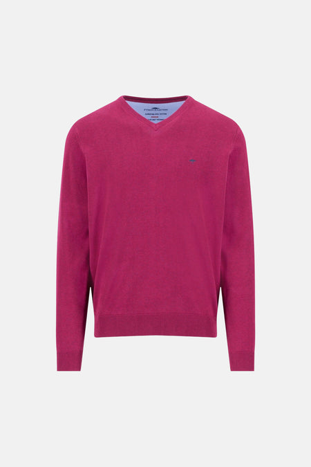 Trui met V-hals roze - FYNCH-HATTON